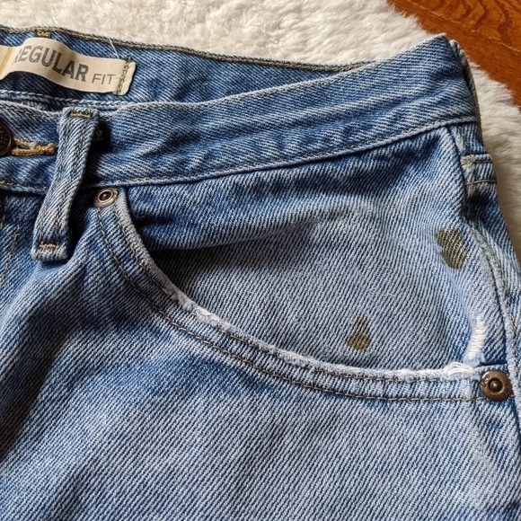vintage LEE distressed denim Jean cut off shorts 30 - Picture 6 of 13